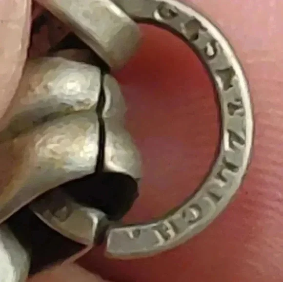 Antique Edwardian Gesetzlich Geschützt German Silver Enamel Men's Watch Fob